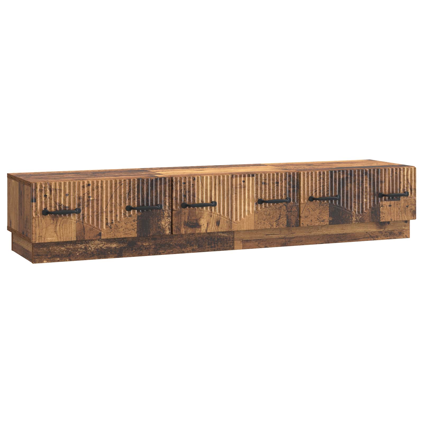 TV-kast met lade Oud hout 147 x 34,5 x 27 cm Bewerkt hout