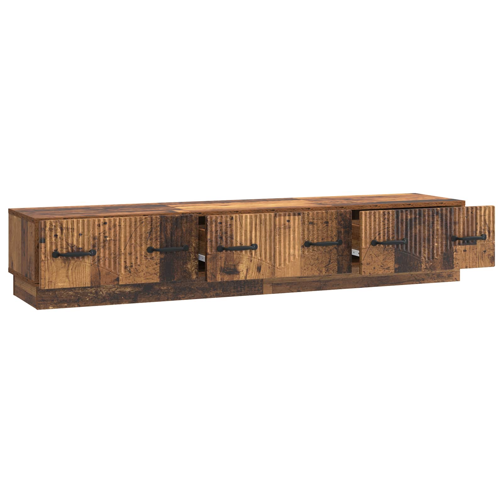 TV-kast met lade Oud hout 147 x 34,5 x 27 cm Bewerkt hout