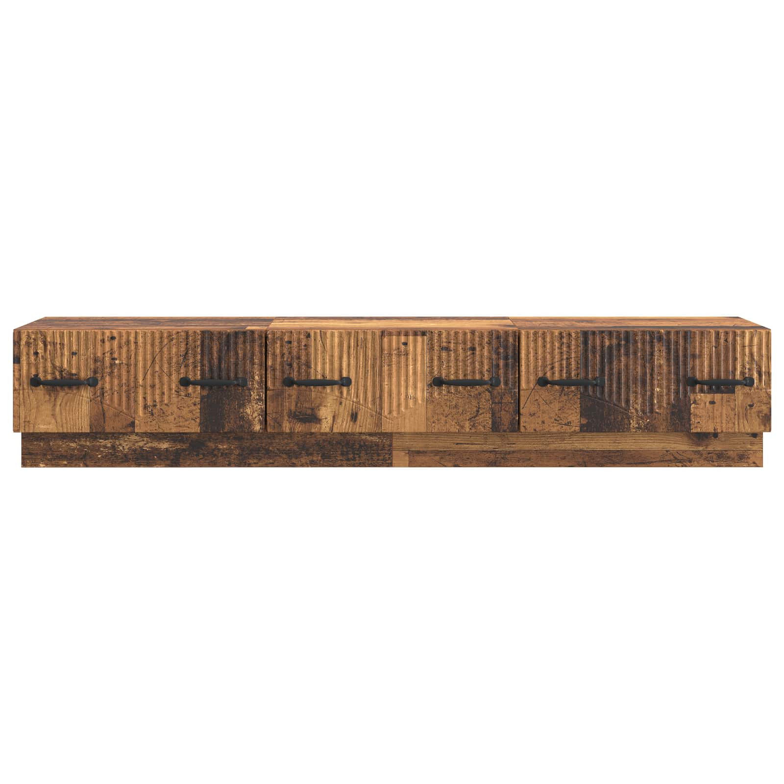 TV-kast met lade Oud hout 147 x 34,5 x 27 cm Bewerkt hout