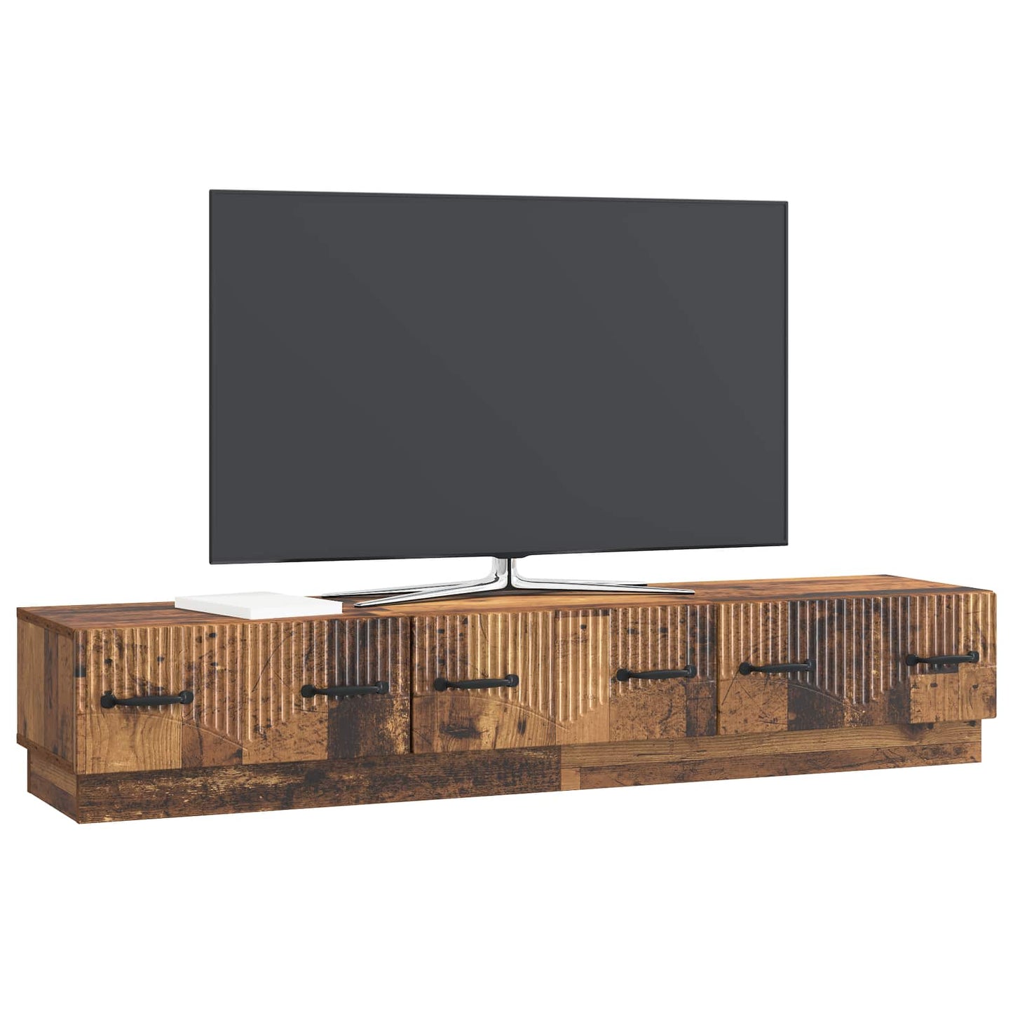 TV-kast met lade Oud hout 147 x 34,5 x 27 cm Bewerkt hout