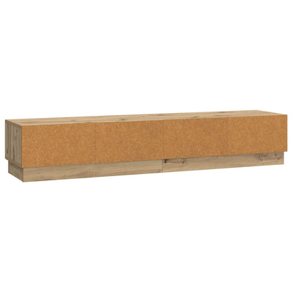 TV-kast Artisanaal eiken 147 x 34,5 x 27 cm Bewerkt hout