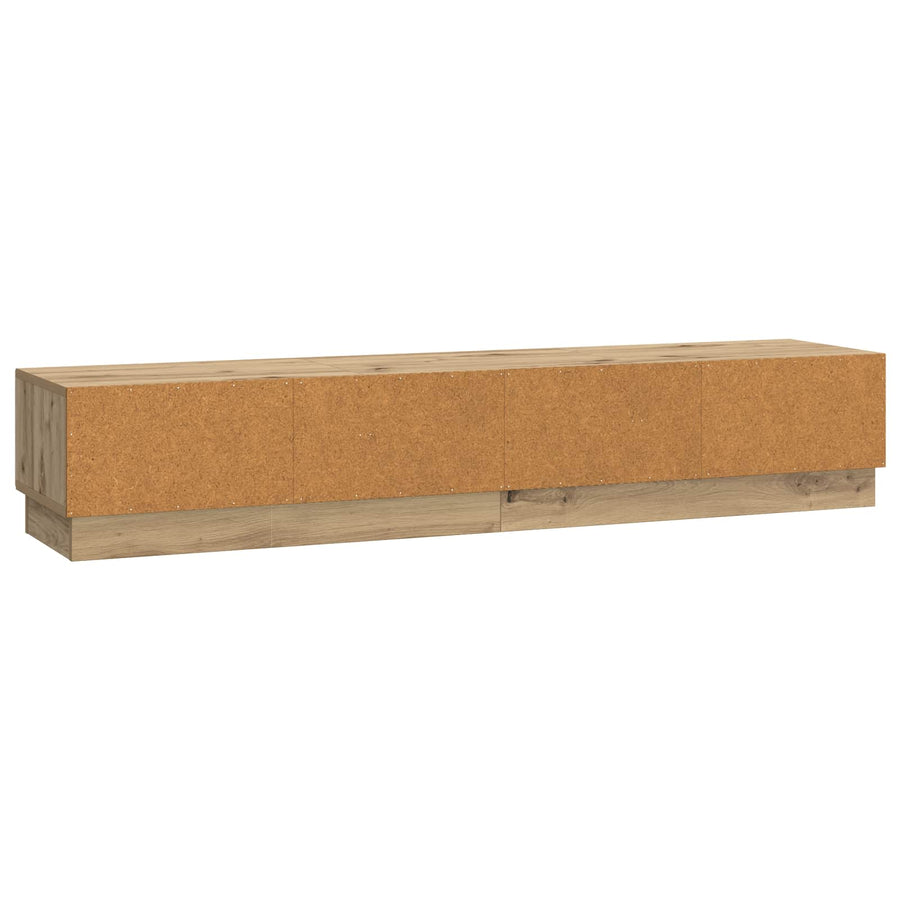 TV-kast Artisanaal eiken 147 x 34,5 x 27 cm Bewerkt hout