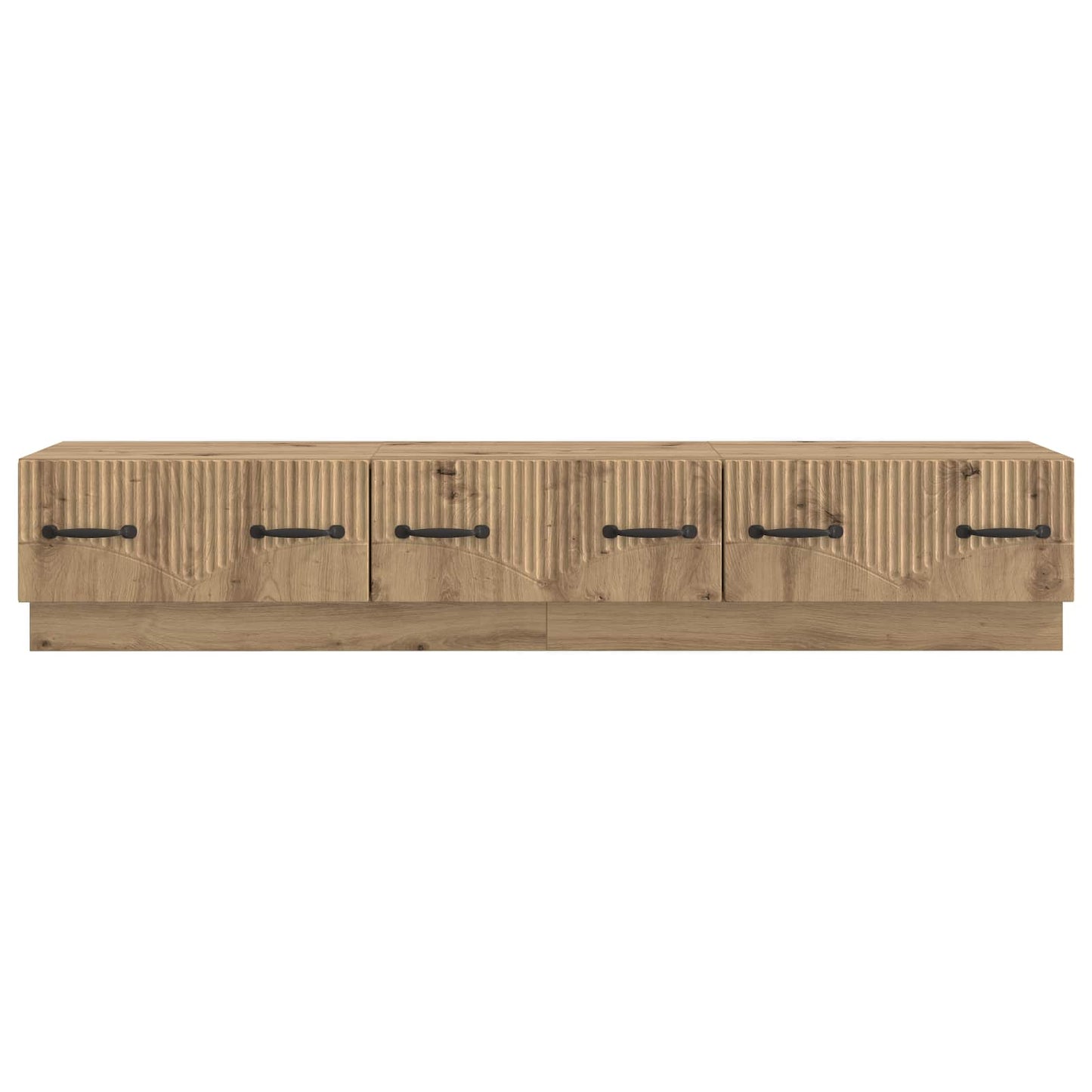 TV-kast Artisanaal eiken 147 x 34,5 x 27 cm Bewerkt hout