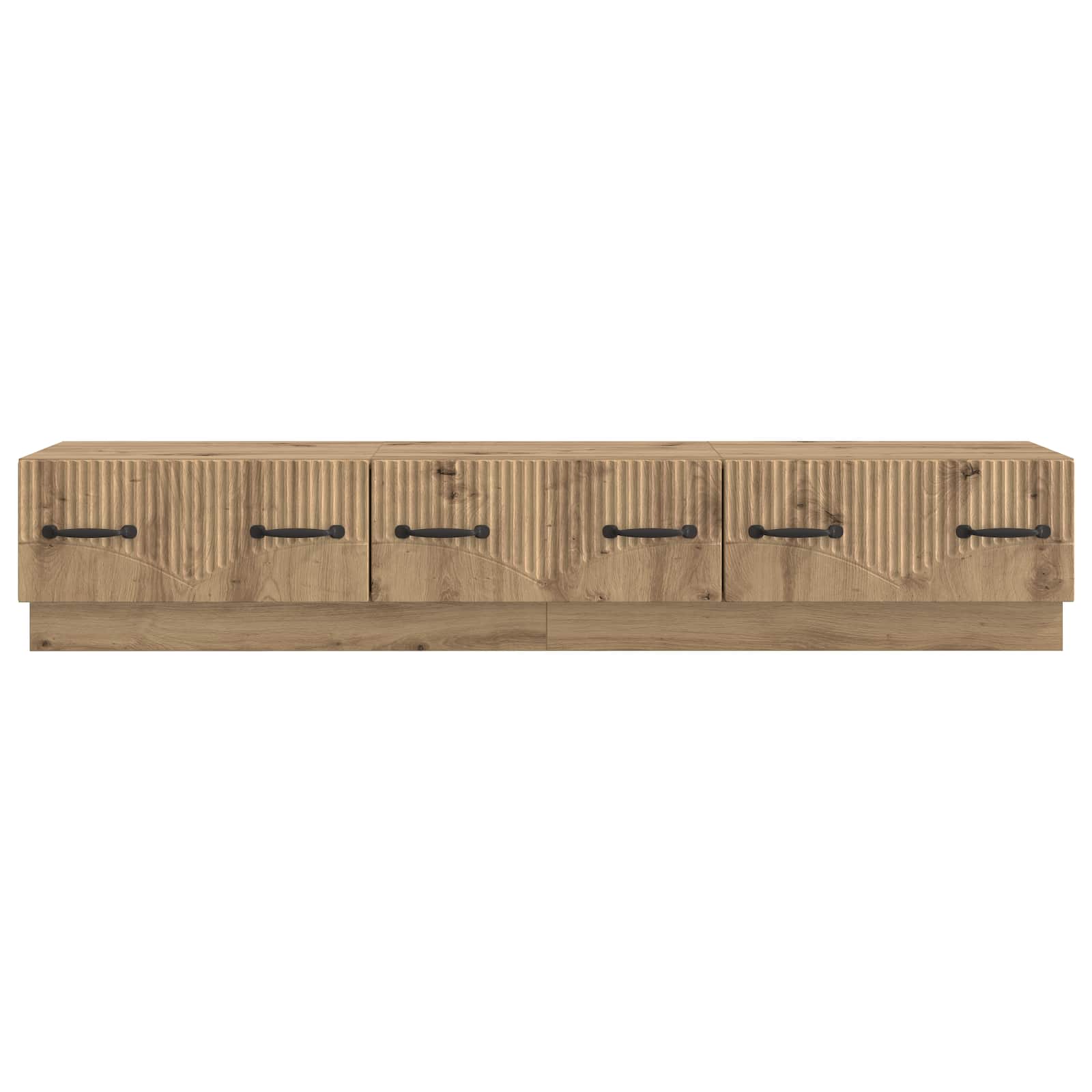 TV-kast Artisanaal eiken 147 x 34,5 x 27 cm Bewerkt hout