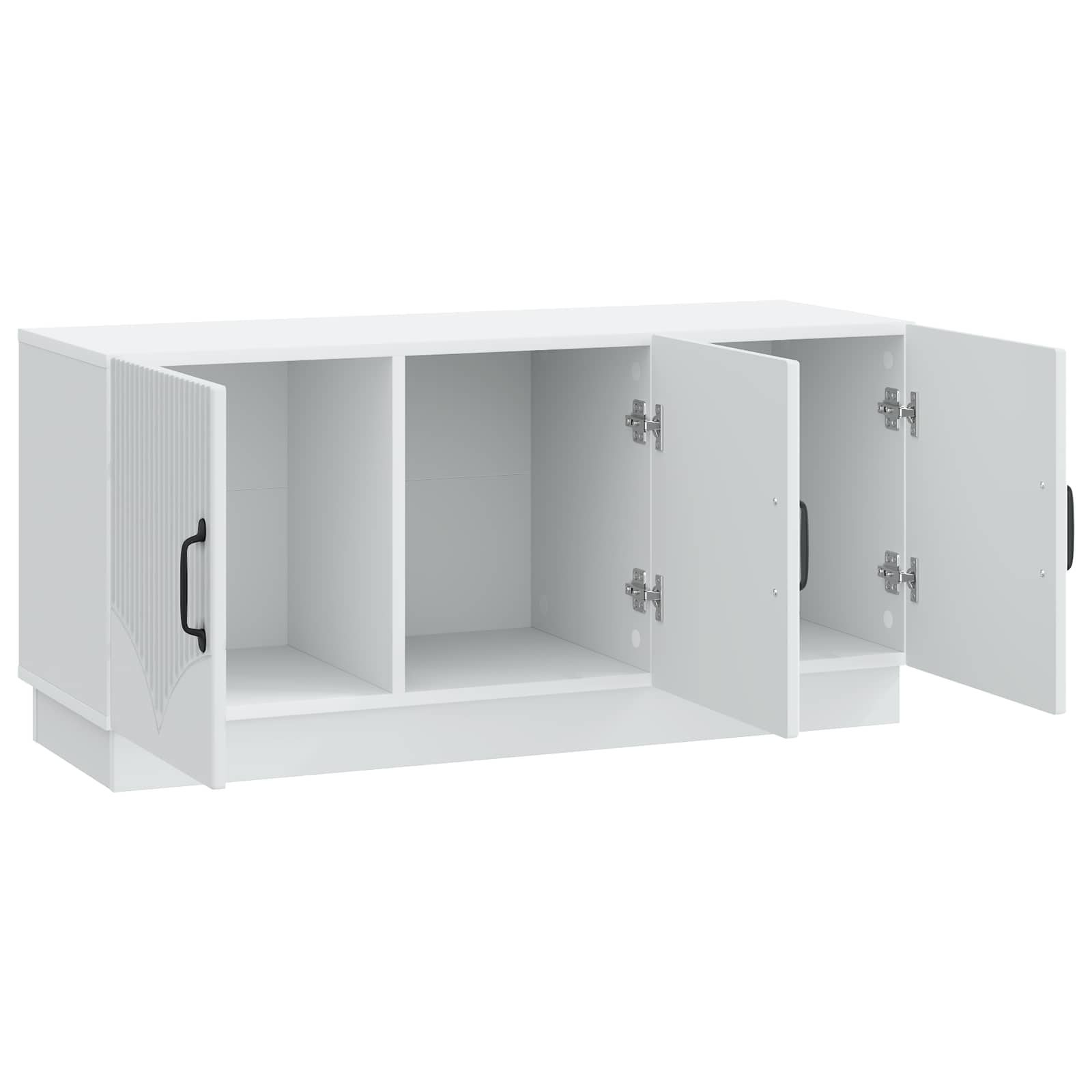 TV-kast Wit 99 x 34,5 x 47 cm Bewerkt hout