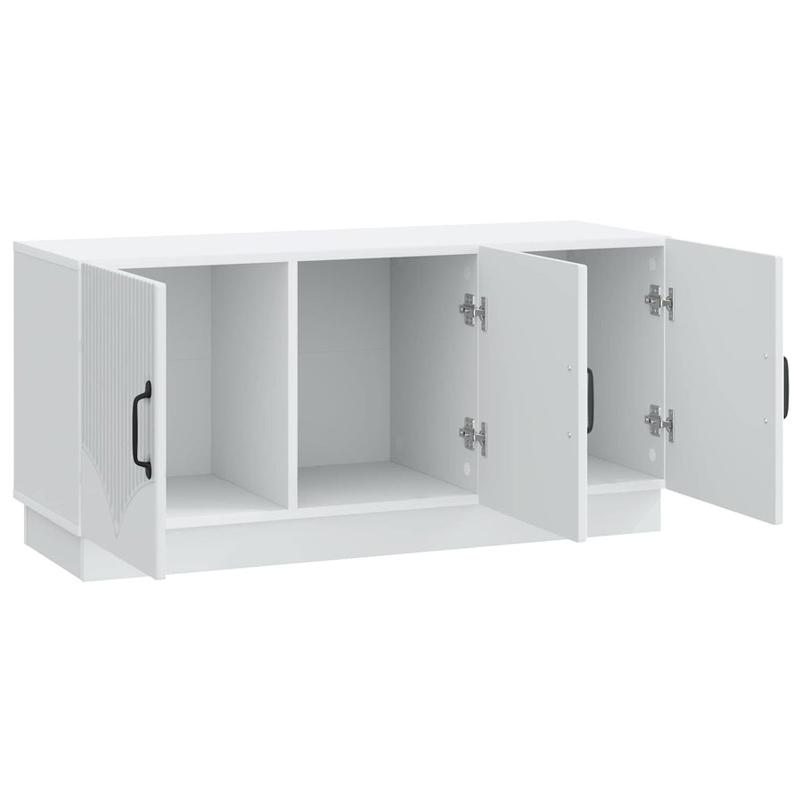 TV-kast Wit 99 x 34,5 x 47 cm Bewerkt hout