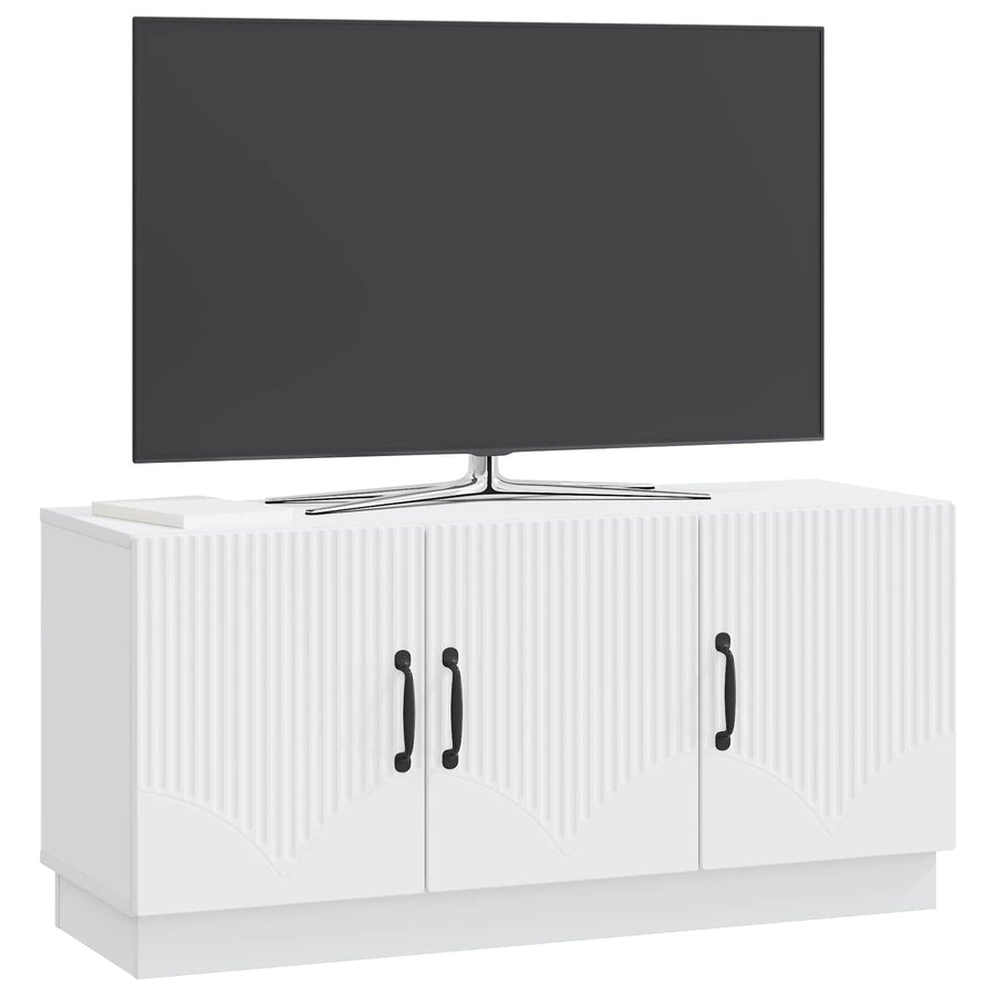TV-kast Wit 99 x 34,5 x 47 cm Bewerkt hout