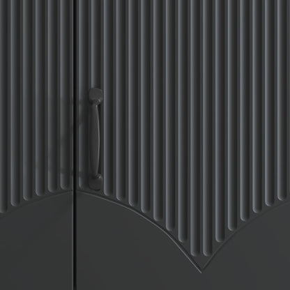 TV-kast Zwart 99 x 34,5 x 47 cm Bewerkt hout