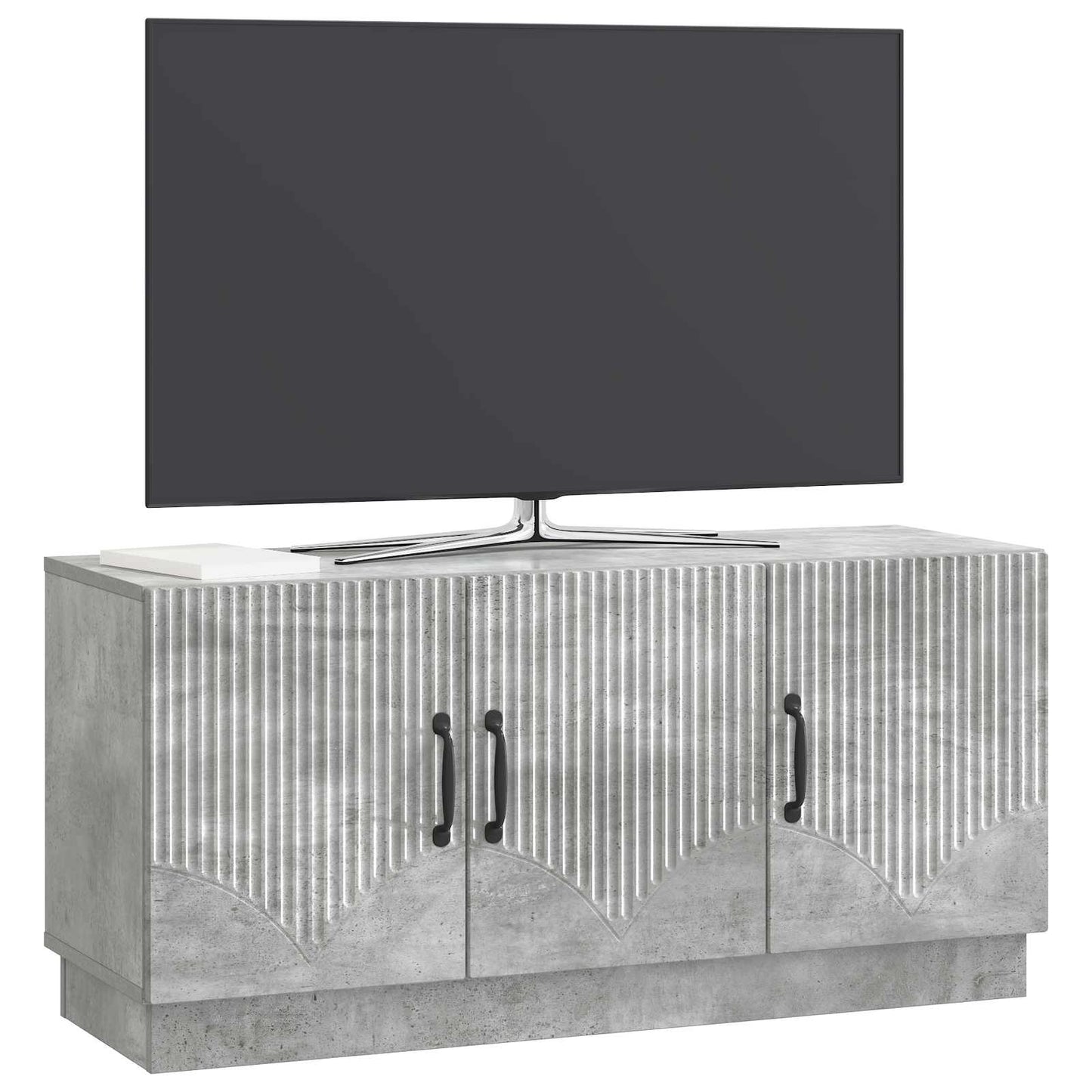 TV-kast Betongrijs 99 x 34,5 x 47 cm Bewerkt hout