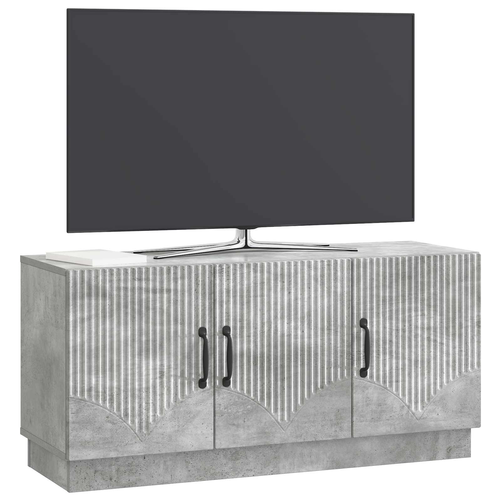 TV-kast Betongrijs 99 x 34,5 x 47 cm Bewerkt hout