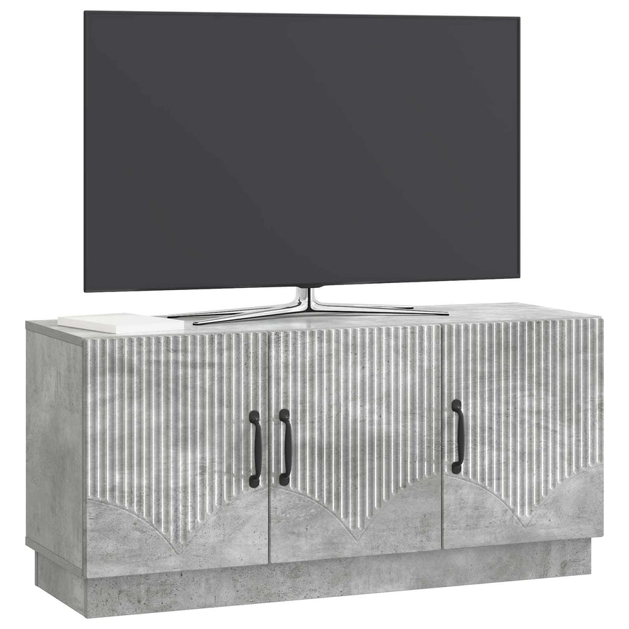 TV-kast Betongrijs 99 x 34,5 x 47 cm Bewerkt hout