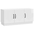 TV-kast 99x34,5x47 cm hoogglans wit bewerkt hout