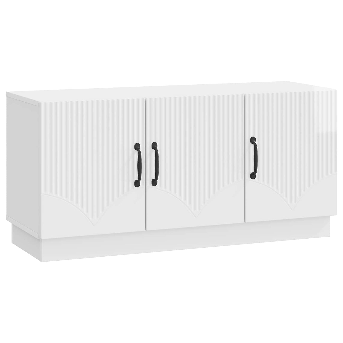 TV-kast Hoogglans Wit 99 x 34,5 x 47 cm Bewerkt hout
