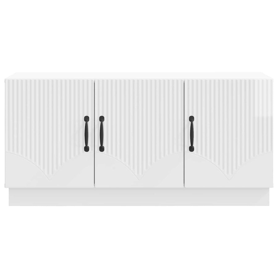 TV-kast Hoogglans Wit 99 x 34,5 x 47 cm Bewerkt hout