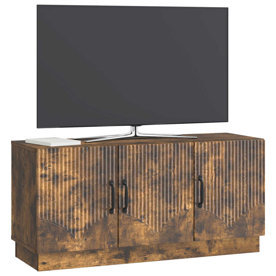 TV-kast Gerookt eiken 99 x 34,5 x 47 cm Bewerkt hout