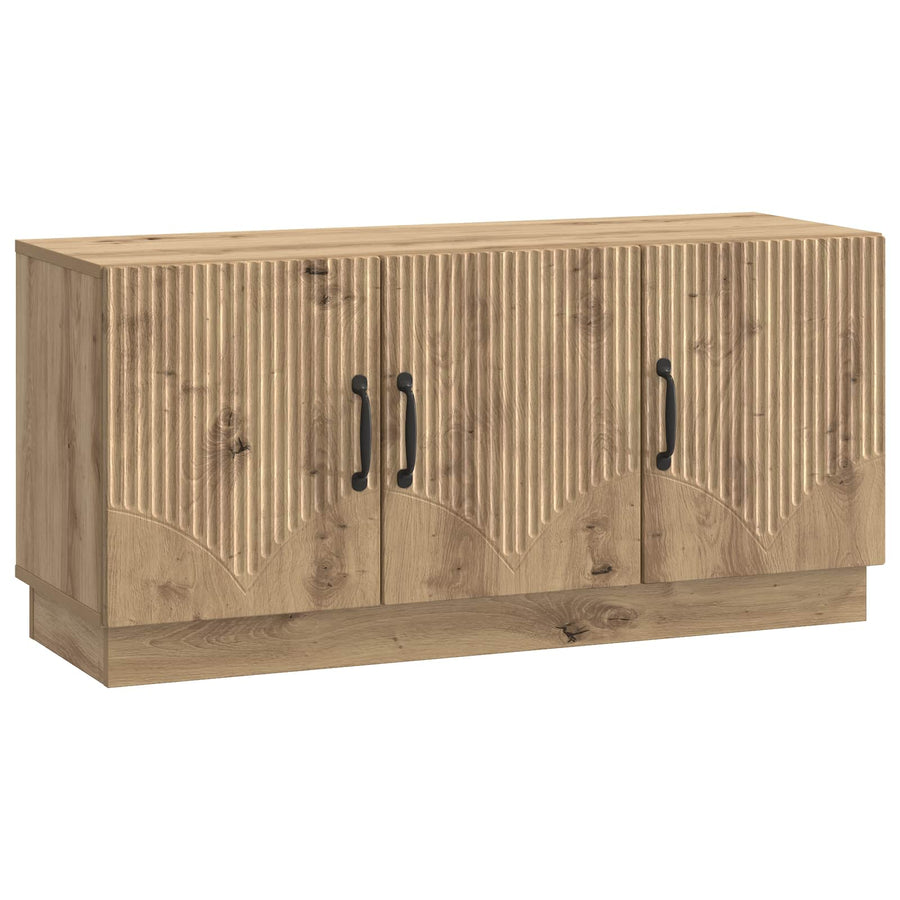 TV-kast Artisanaal eiken 99 x 34,5 x 47 cm Bewerkt hout