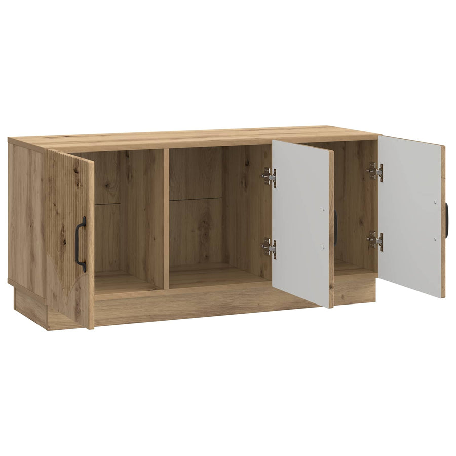 TV-kast Artisanaal eiken 99 x 34,5 x 47 cm Bewerkt hout