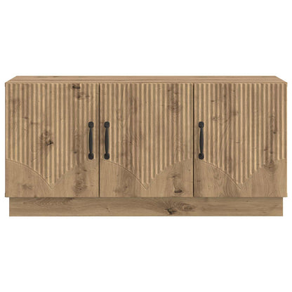 TV-kast Artisanaal eiken 99 x 34,5 x 47 cm Bewerkt hout