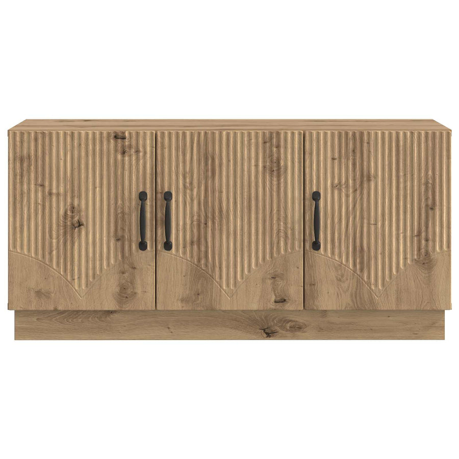 TV-kast Artisanaal eiken 99 x 34,5 x 47 cm Bewerkt hout