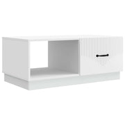 Salontafel 90 x 50 x 37 cm wit bewerkt hout