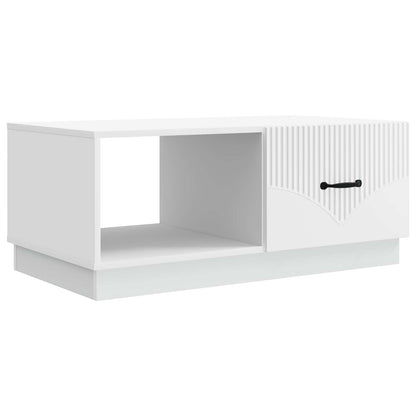 Salontafel Wit 90 x 50 x 37 cm Bewerkt hout