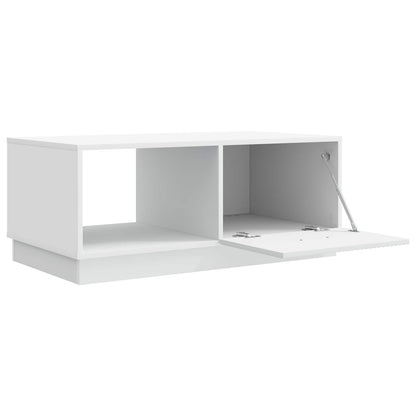 Salontafel Wit 90 x 50 x 37 cm Bewerkt hout