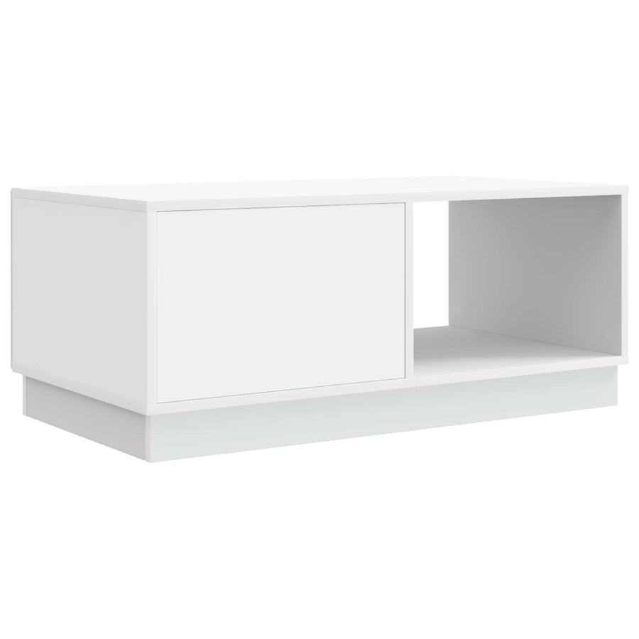 Salontafel Wit 90 x 50 x 37 cm Bewerkt hout