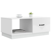 Salontafel Wit 90 x 50 x 37 cm Bewerkt hout