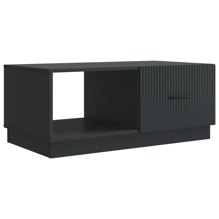 Salontafel Zwart 90 x 50 x 37 cm Bewerkt hout