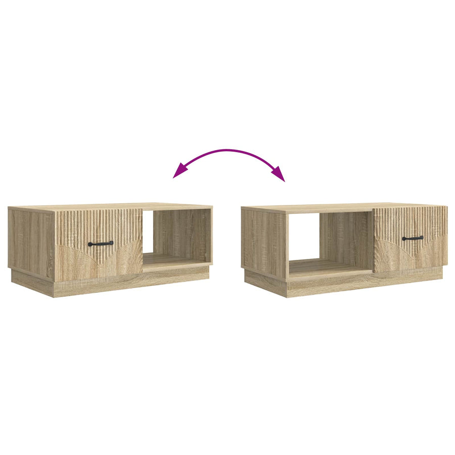 Salontafel Sonoma Eiken 90 x 50 x 37 cm Bewerkt hout