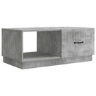 Salontafel 90x50x37 cm betongrijs bewerkt hout