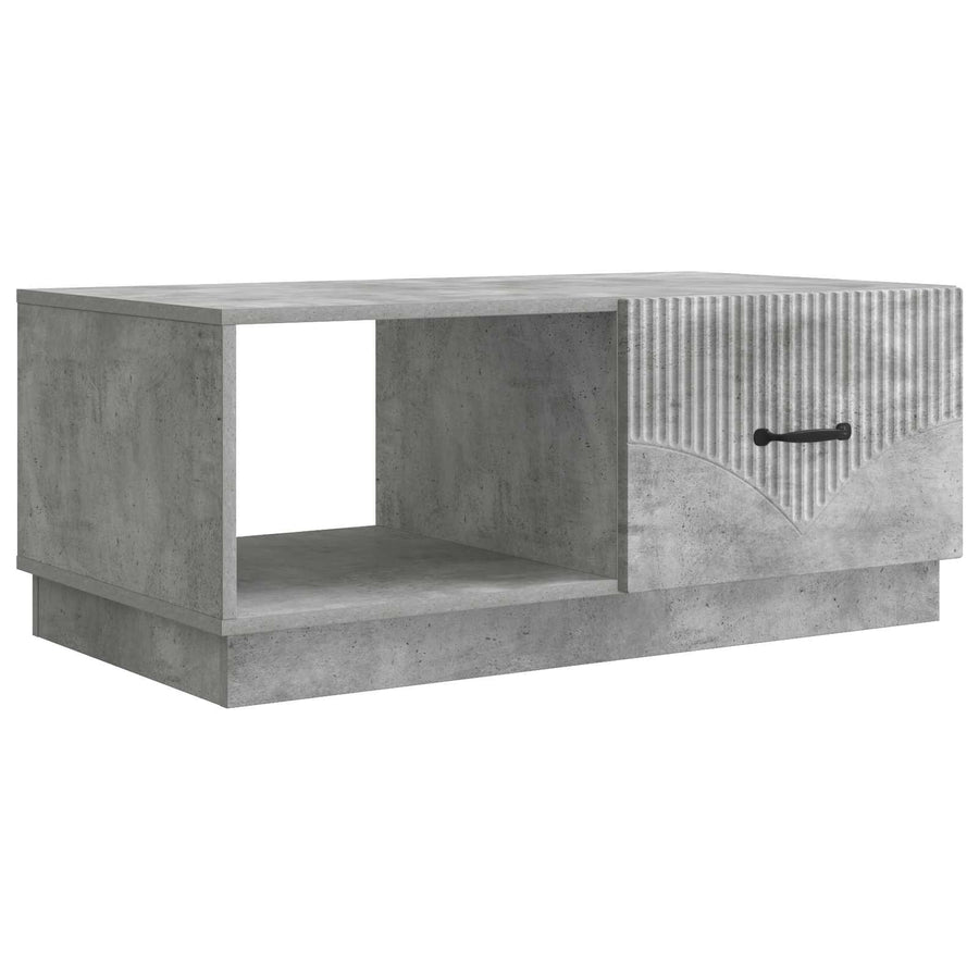 Salontafel Betongrijs 90 x 50 x 37 cm Bewerkt hout