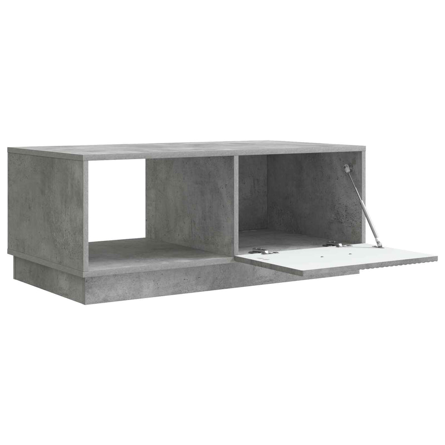 Salontafel Betongrijs 90 x 50 x 37 cm Bewerkt hout