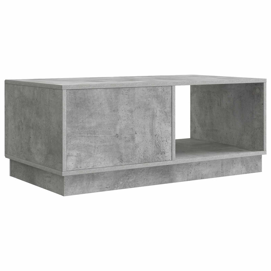 Salontafel Betongrijs 90 x 50 x 37 cm Bewerkt hout