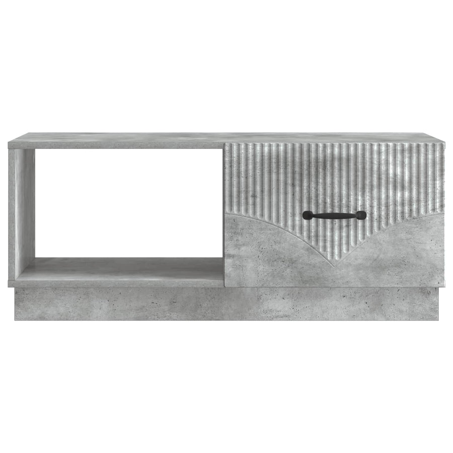 Salontafel Betongrijs 90 x 50 x 37 cm Bewerkt hout