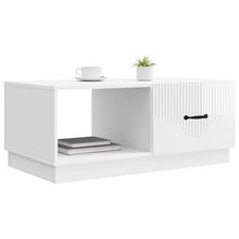 Salontafel Hoogglans Wit 90 x 50 x 37 cm Bewerkt hout