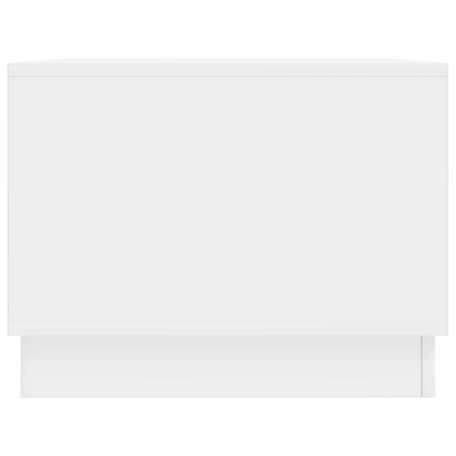 Salontafel Hoogglans Wit 90 x 50 x 37 cm Bewerkt hout