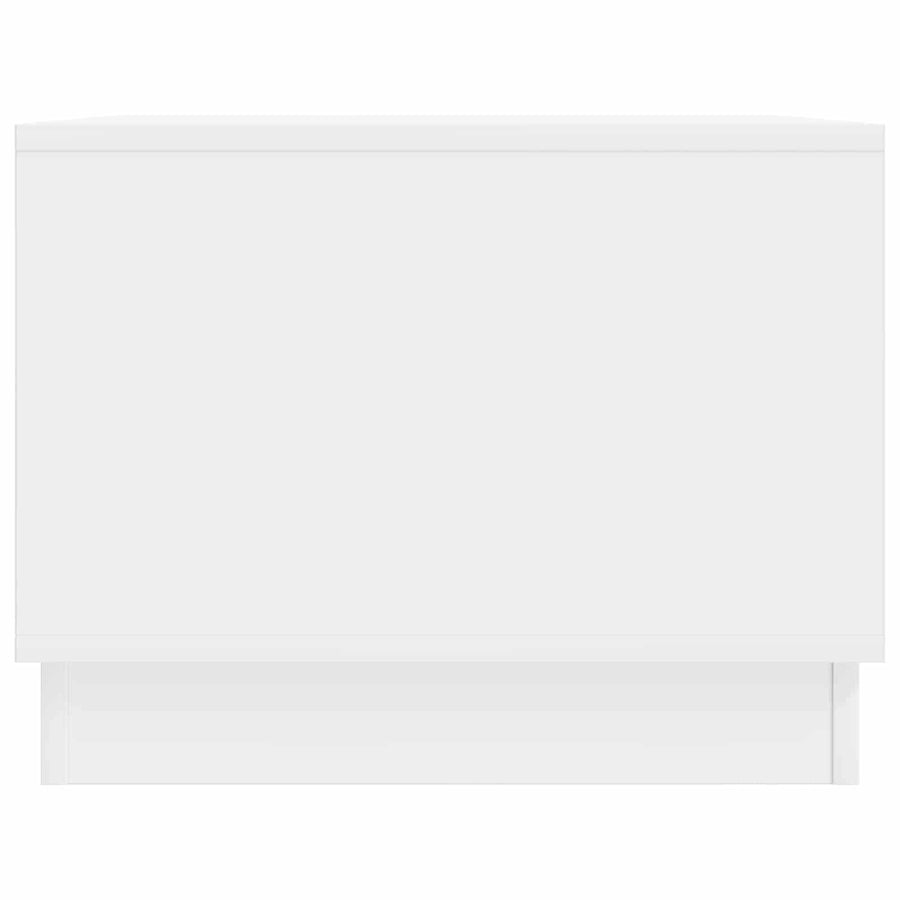 Salontafel Hoogglans Wit 90 x 50 x 37 cm Bewerkt hout