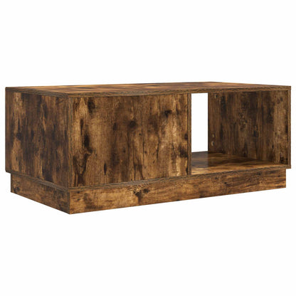 Salontafel Gerookt eiken 90 x 50 x 37 cm Bewerkt hout