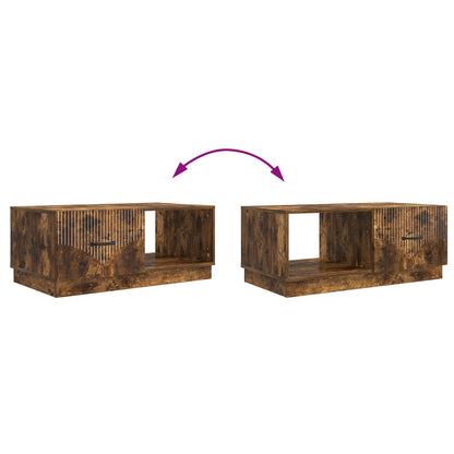 Salontafel Gerookt eiken 90 x 50 x 37 cm Bewerkt hout