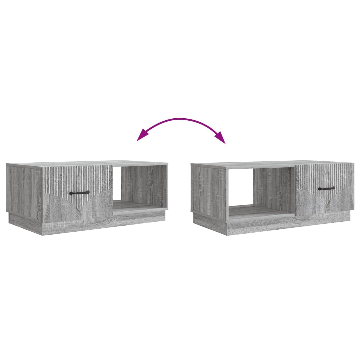 Salontafel Grijs sonoma 90 x 50 x 37 cm Bewerkt hout