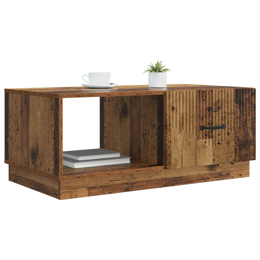 Salontafel Oud hout 90 x 50 x 37 cm Bewerkt hout
