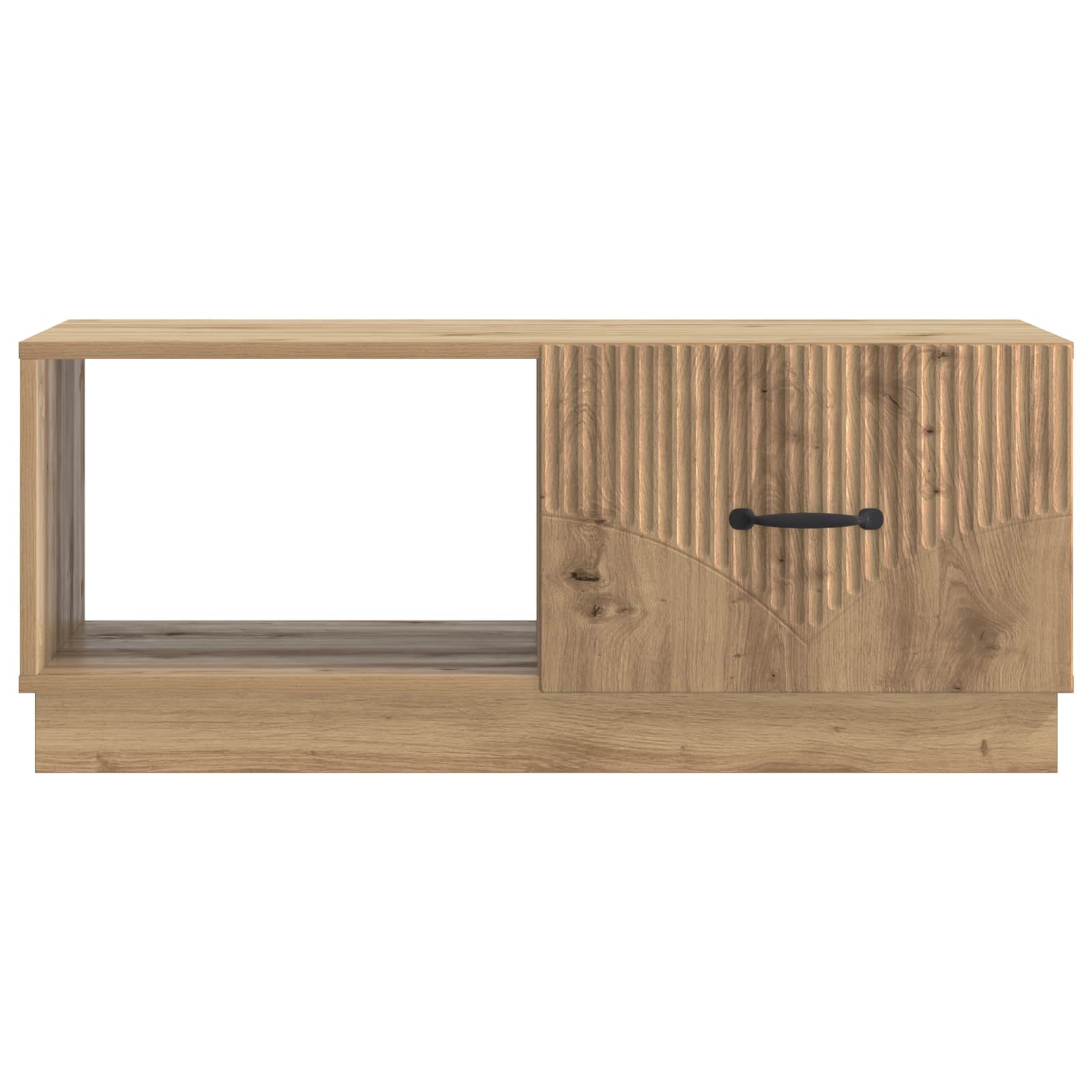 Salontafel Artisanaal eiken 90 x 50 x 37 cm Bewerkt hout