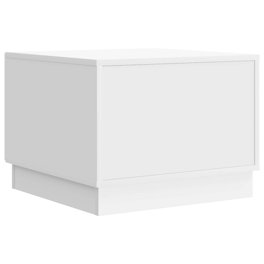Salontafel met lade Wit 49 x 50 x 37 cm Bewerkt hout