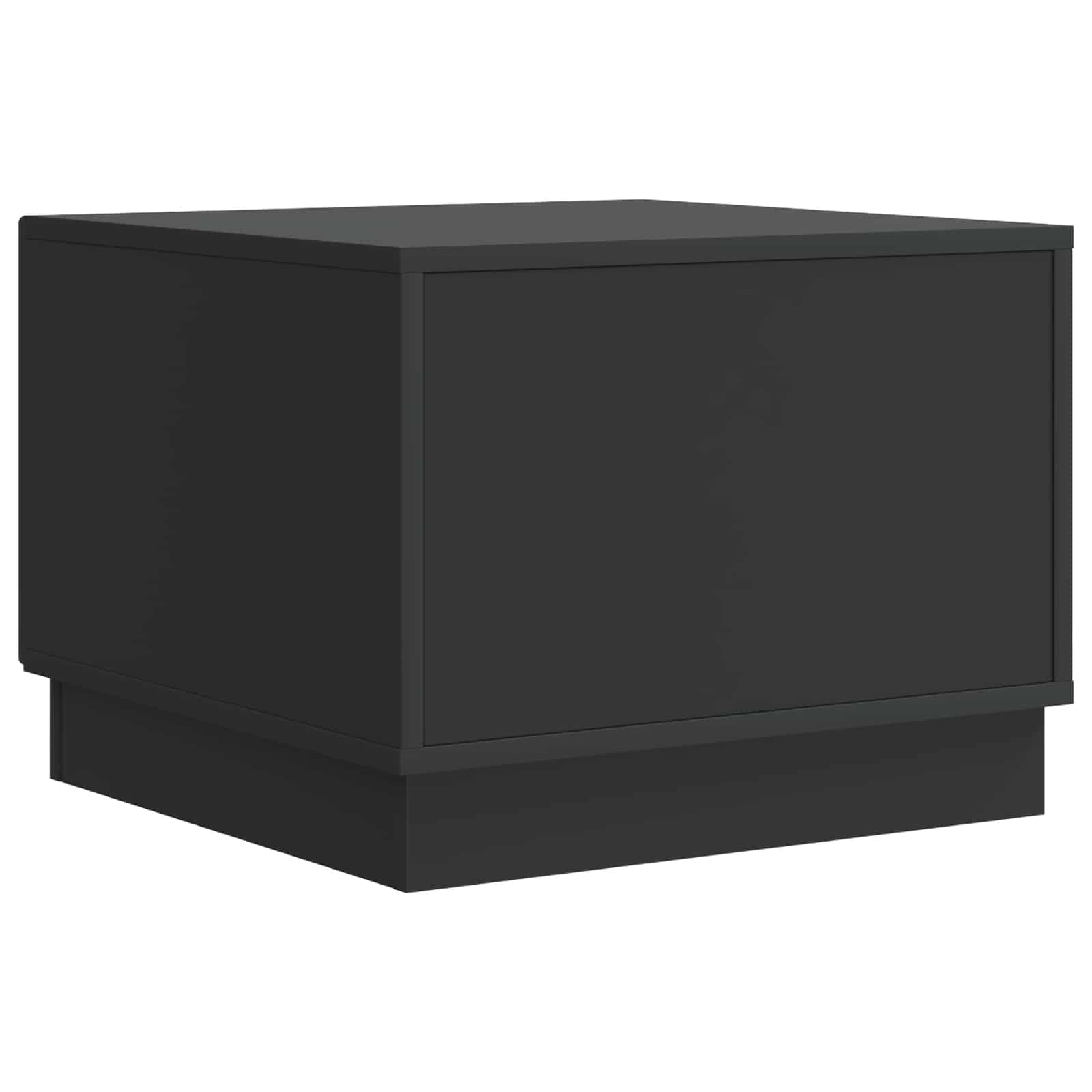 Salontafel met lade Zwart 49 x 50 x 37 cm Bewerkt hout