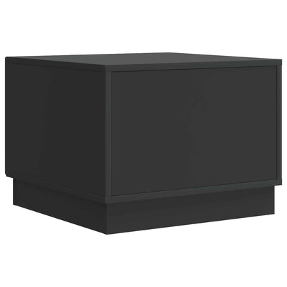 Salontafel met lade Zwart 49 x 50 x 37 cm Bewerkt hout