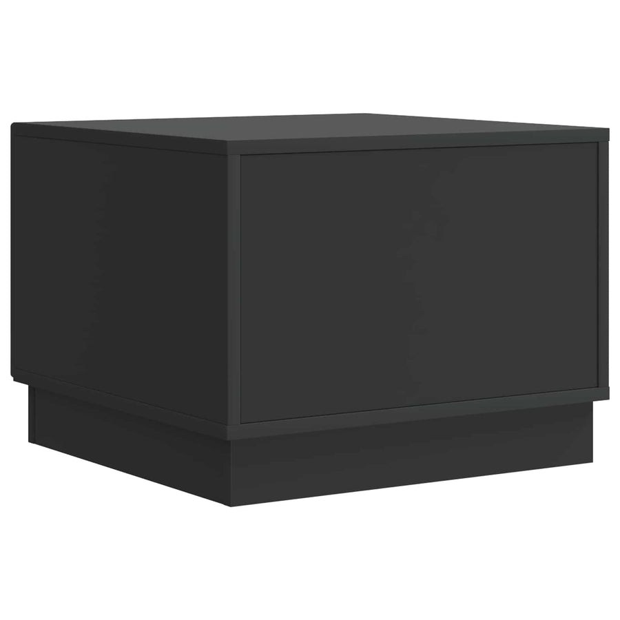 Salontafel met lade Zwart 49 x 50 x 37 cm Bewerkt hout