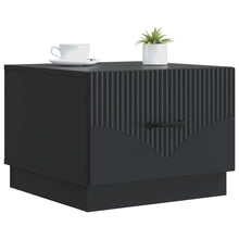 Salontafel met lade Zwart 49 x 50 x 37 cm Bewerkt hout