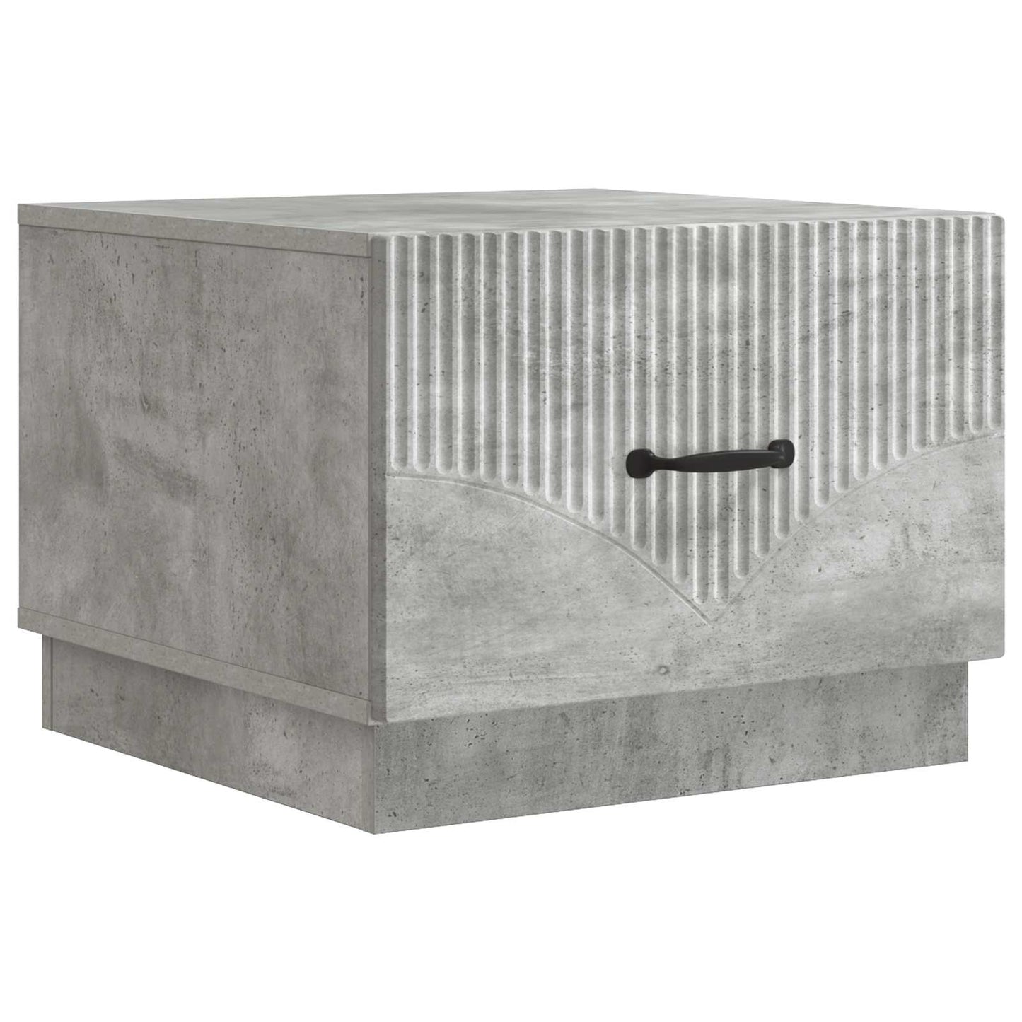 Salontafel met lade Betongrijs 49 x 50 x 37 cm Bewerkt hout