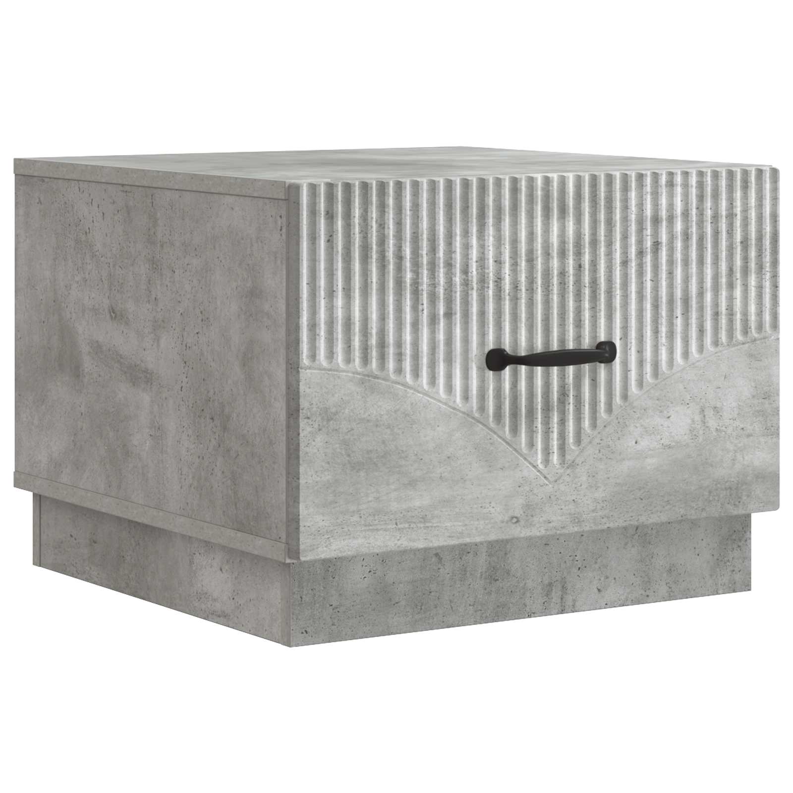 Salontafel met lade Betongrijs 49 x 50 x 37 cm Bewerkt hout